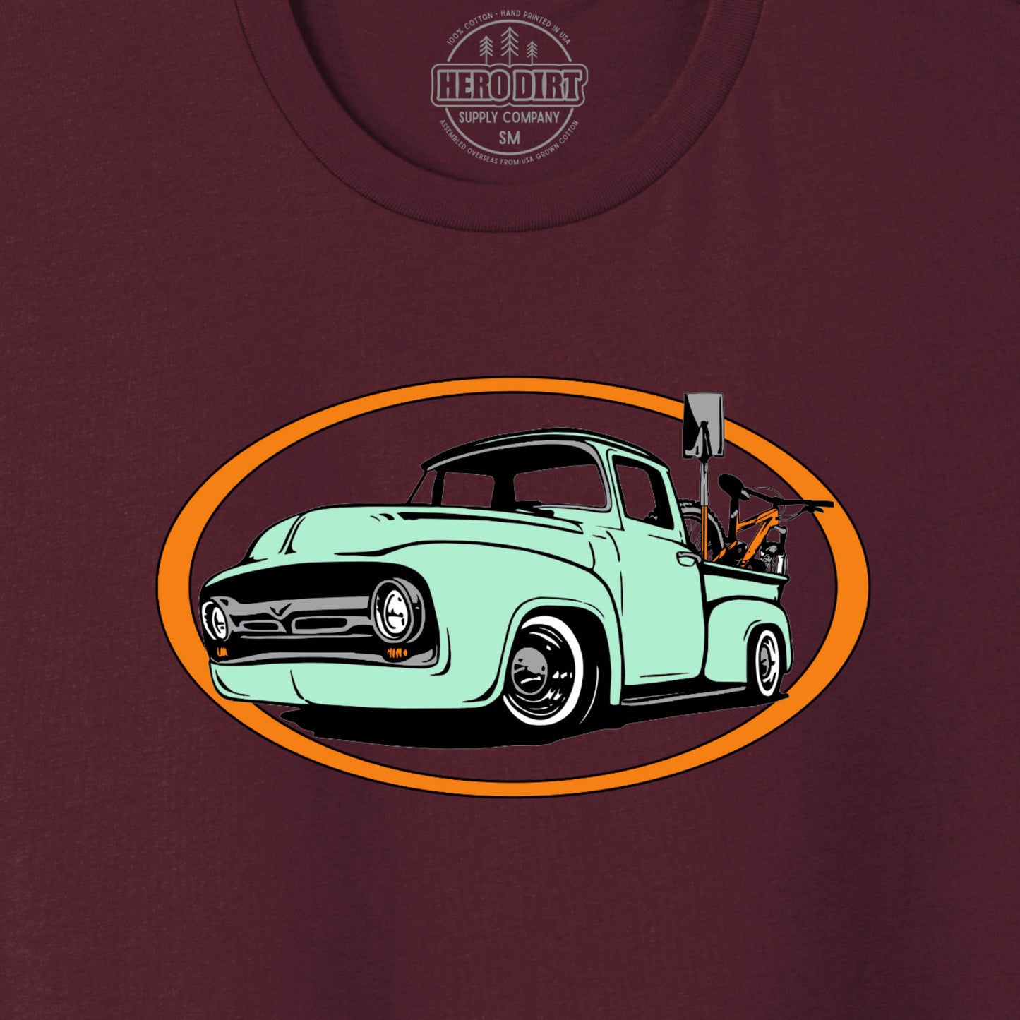 Unisex Tee - Hero Dirt Supply Co. - 56 Truck - Maroon