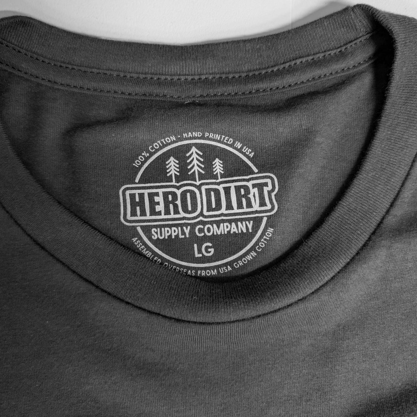 Unisex Tee - Hero Dirt Supply Co. - Crasher Logo - Graphite Black