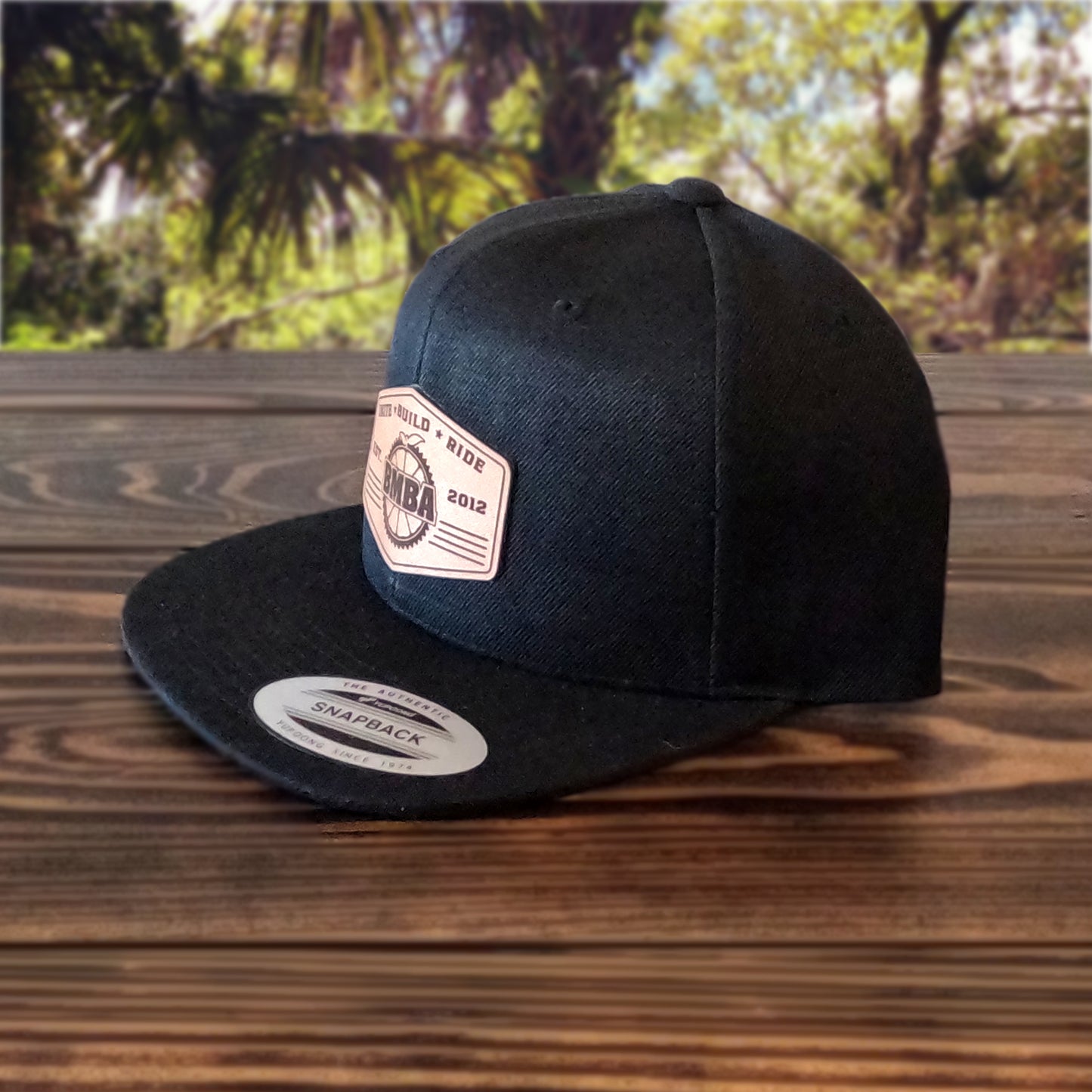 Yupoong 6089M - Classic Snapback - Black - BMBA Hex Leather Logo