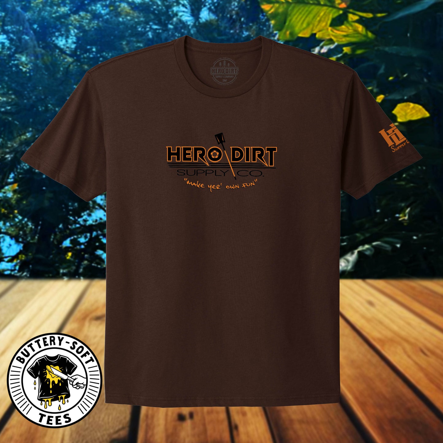 Unisex Tee - Corp Logo - Chocolate