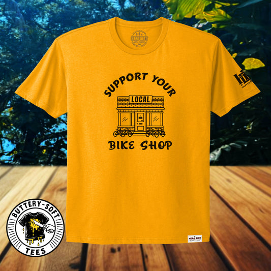 Unisex Tee - Support Your LBS Shop - Gold/Black