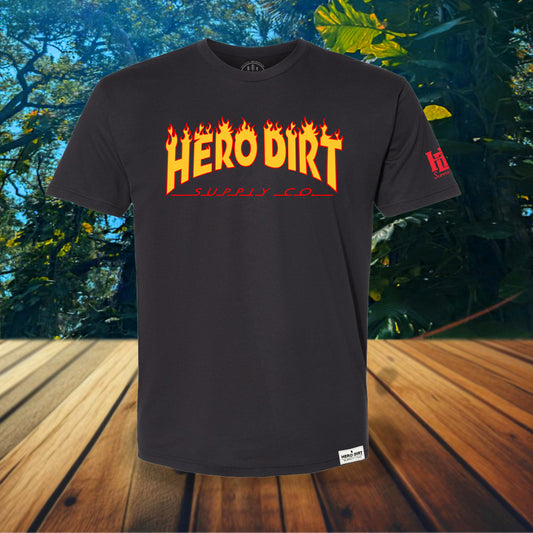 Unisex Tee - Hero Dirt Supply Co. - Crasher Logo - Graphite Black
