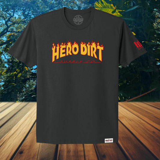 Unisex Tee - Hero Dirt Supply Co. - Crasher Logo - Graphite Black