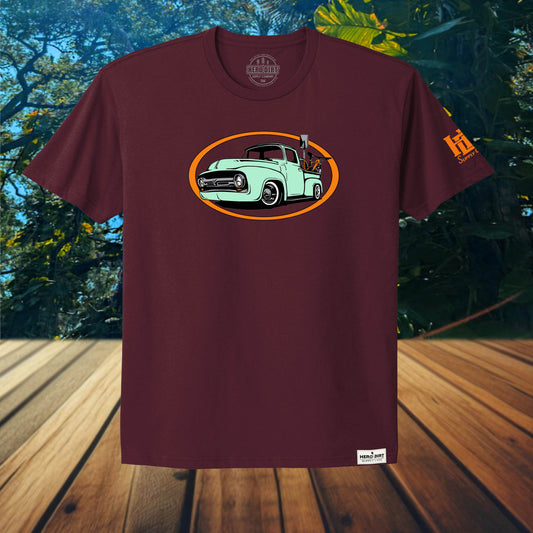 Unisex Tee - Hero Dirt Supply Co. - 56 Truck - Maroon