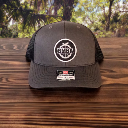 Richardson 112 Trucker - Charcoal/Black - Woven BMBA Round BW