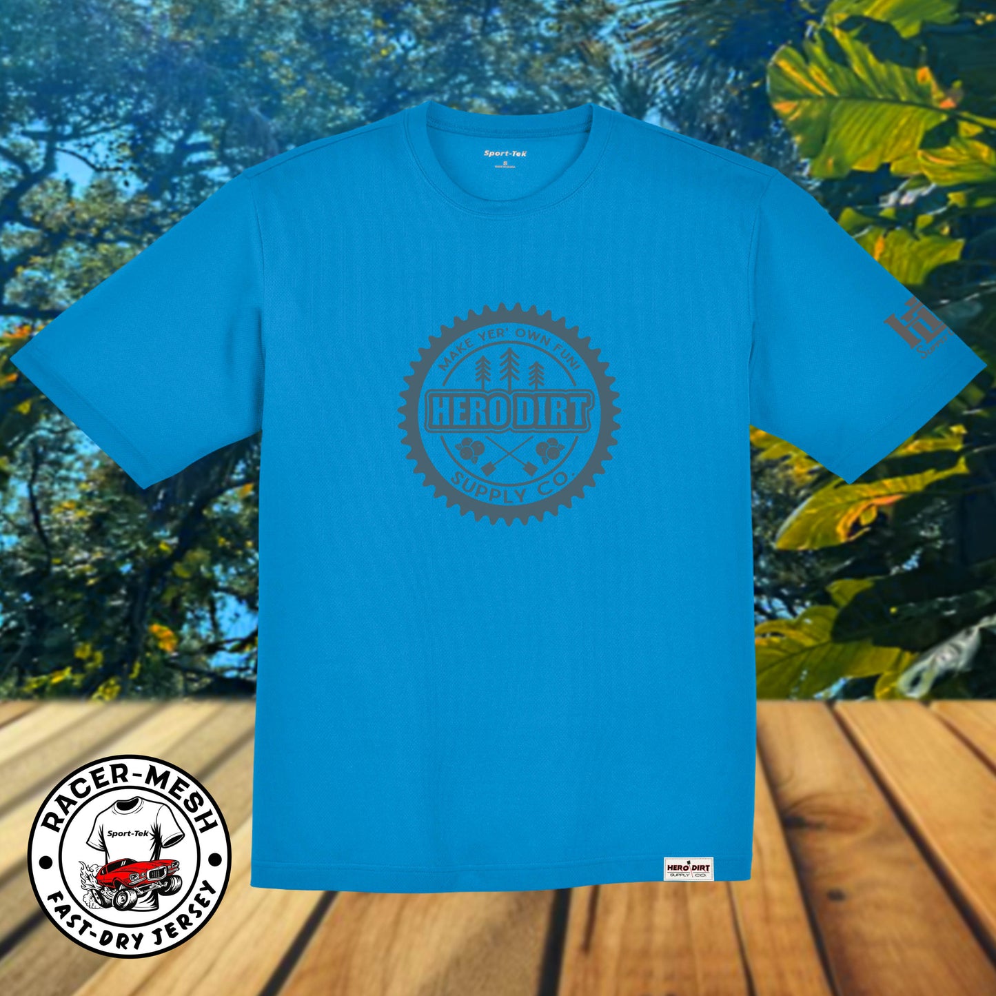 Unisex Jersey - Hero Dirt Elemental Logo - Lt Blue/Gray