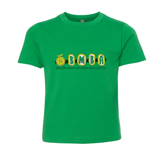 Youth T-Shirt - Next Level 3310 - Kelly Green - BMBA Bubble Letters