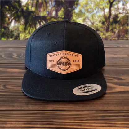 Yupoong 6089M - Classic Snapback - Black - BMBA Hex Leather Logo